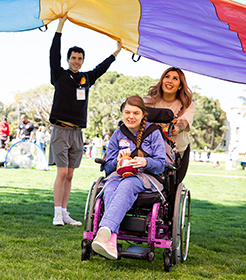 students at Special Games event