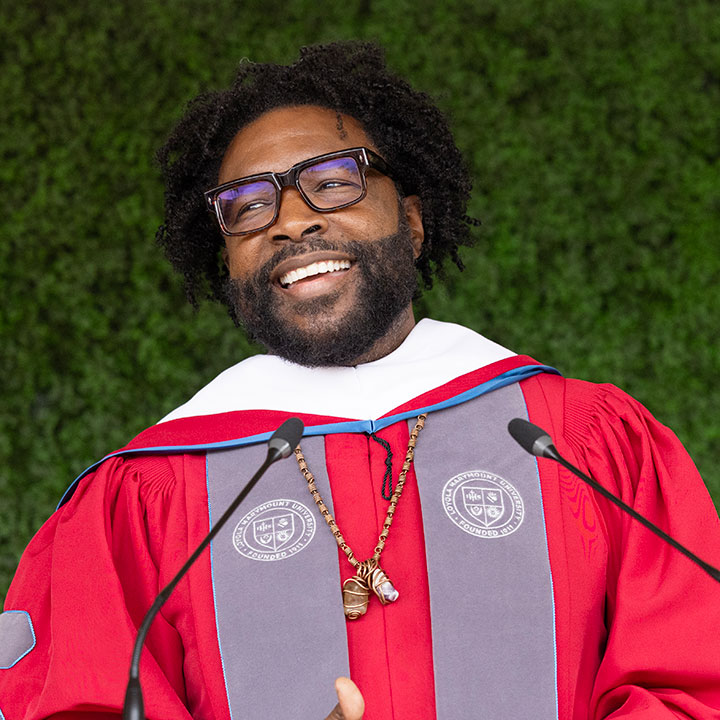 Ahmir Questlove Thompson addresses the 2025 LMU Undergraduate Commencement